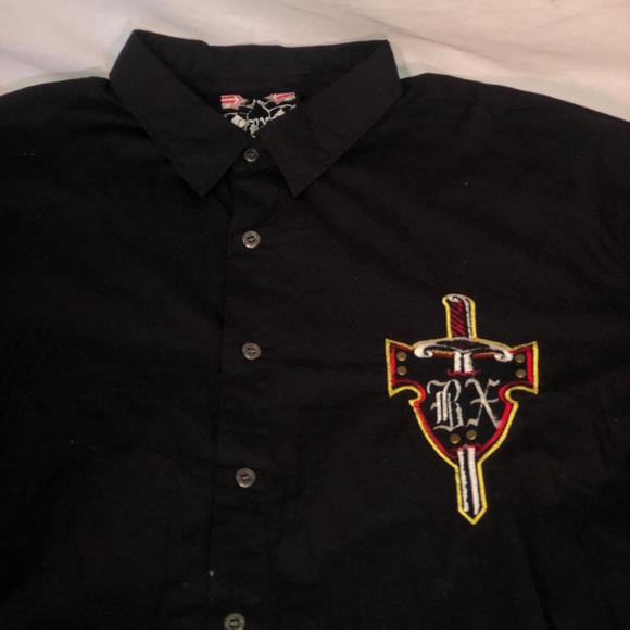 VINTAGE Brooklyn Xpress LS Button Up Shirt XXL - Picture 2 of 6